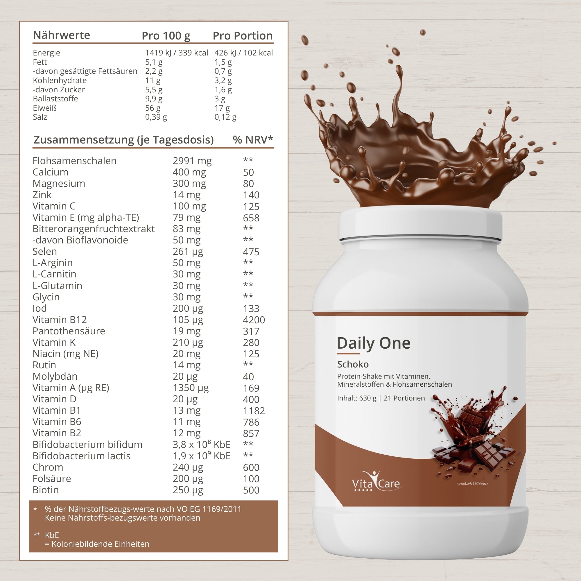 DailyOne Proteinshake 630g