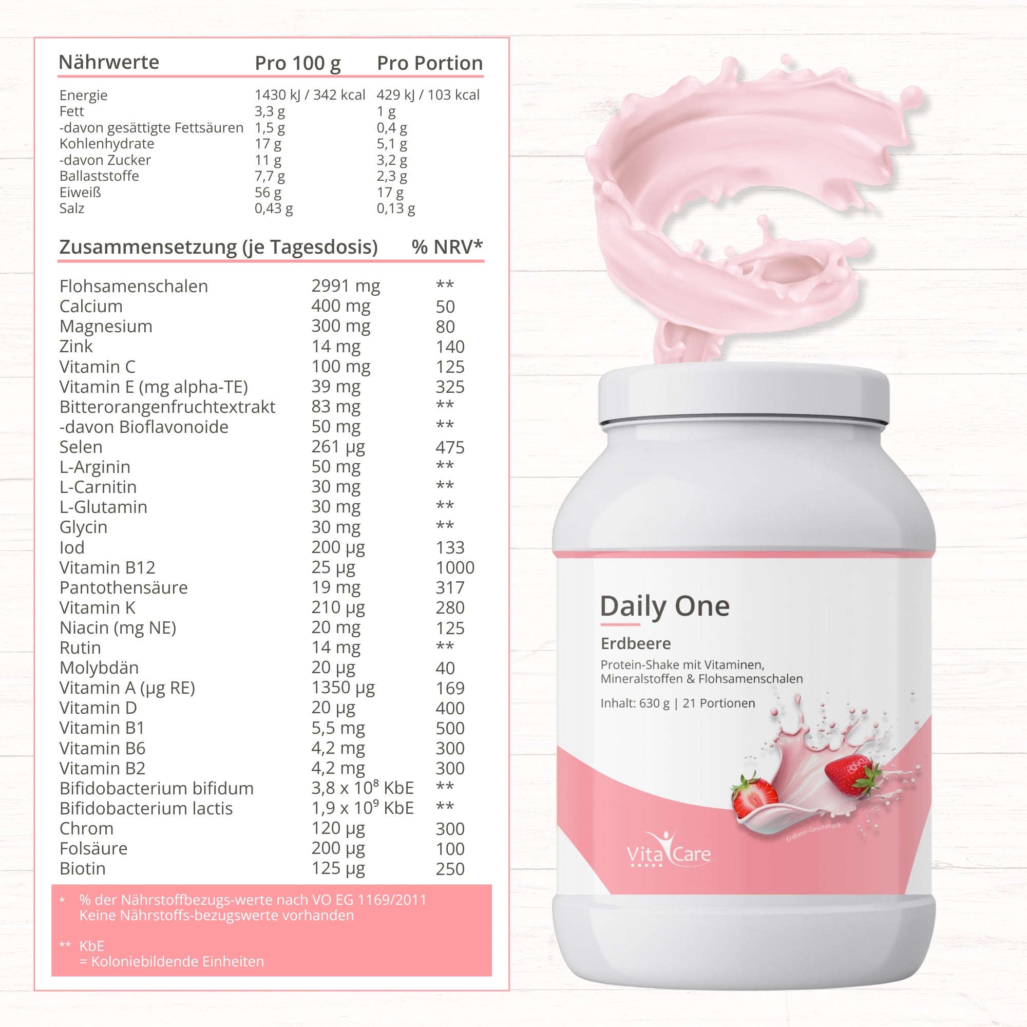 DailyOne Proteinshake 630g