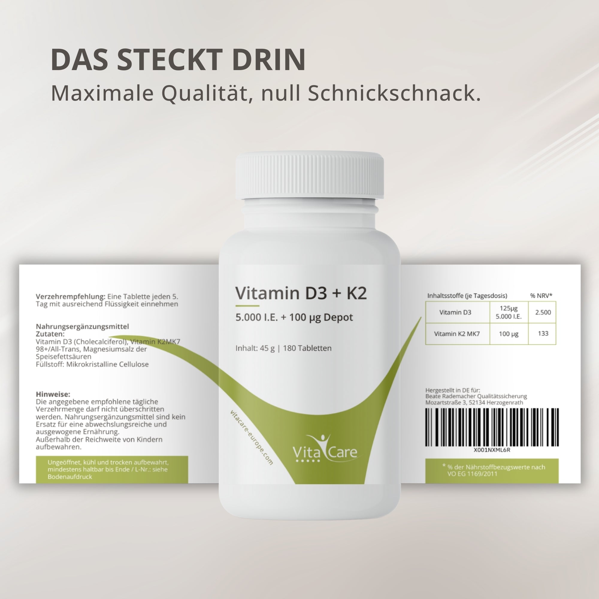 Vitamin D3 + K2