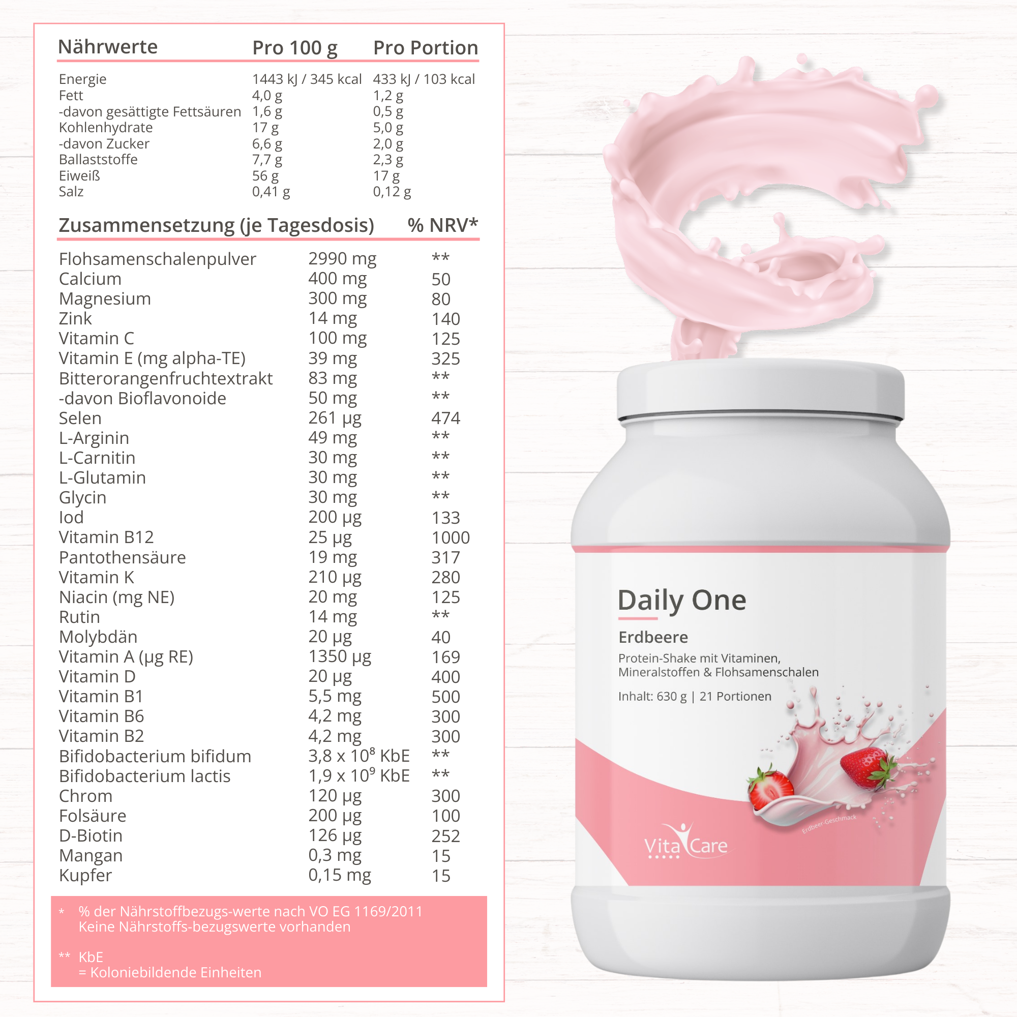 DailyOne Proteinshake 630g