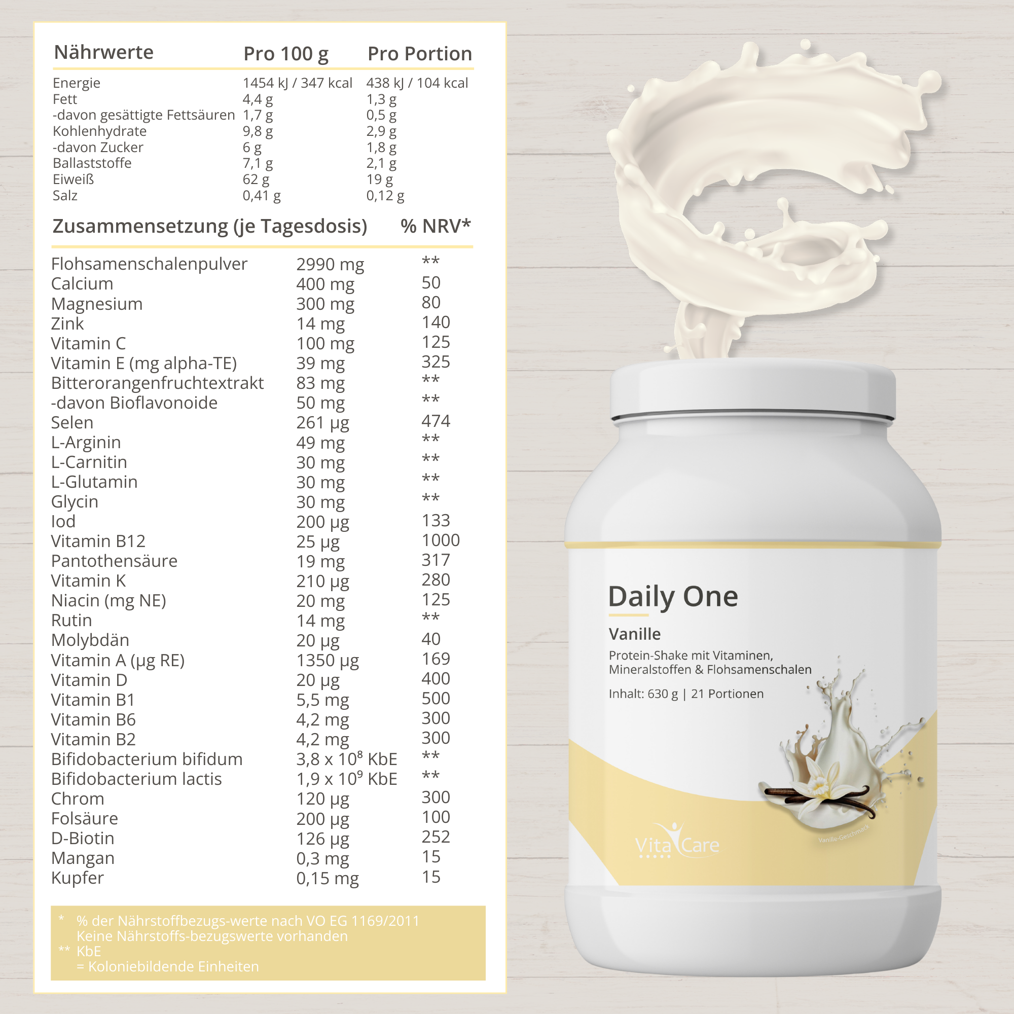 DailyOne Proteinshake 630g