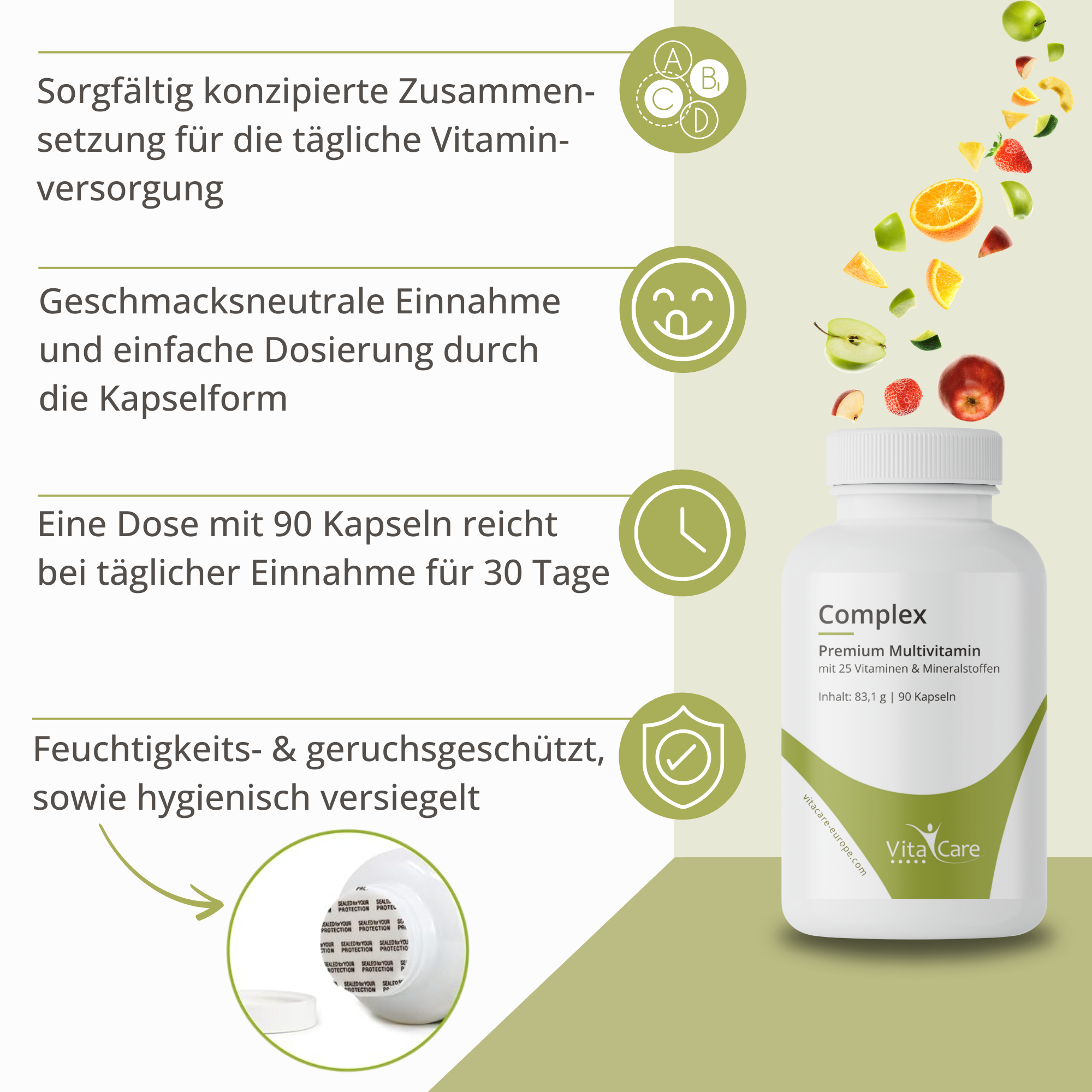 Complex Multivitamin - mit 25 Vitaminen & Mineralien