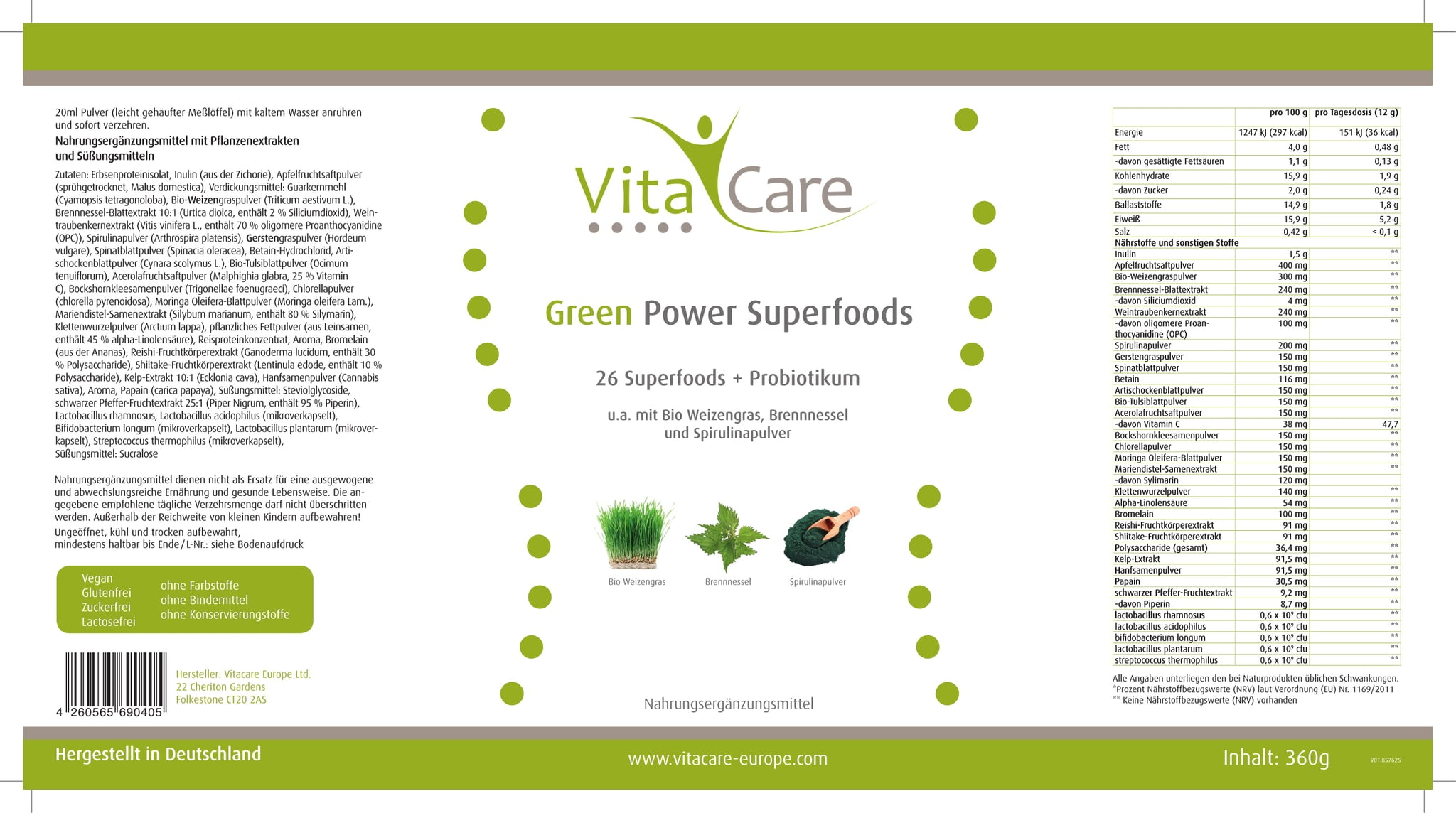 Green Power Superfoods (Smoothie)