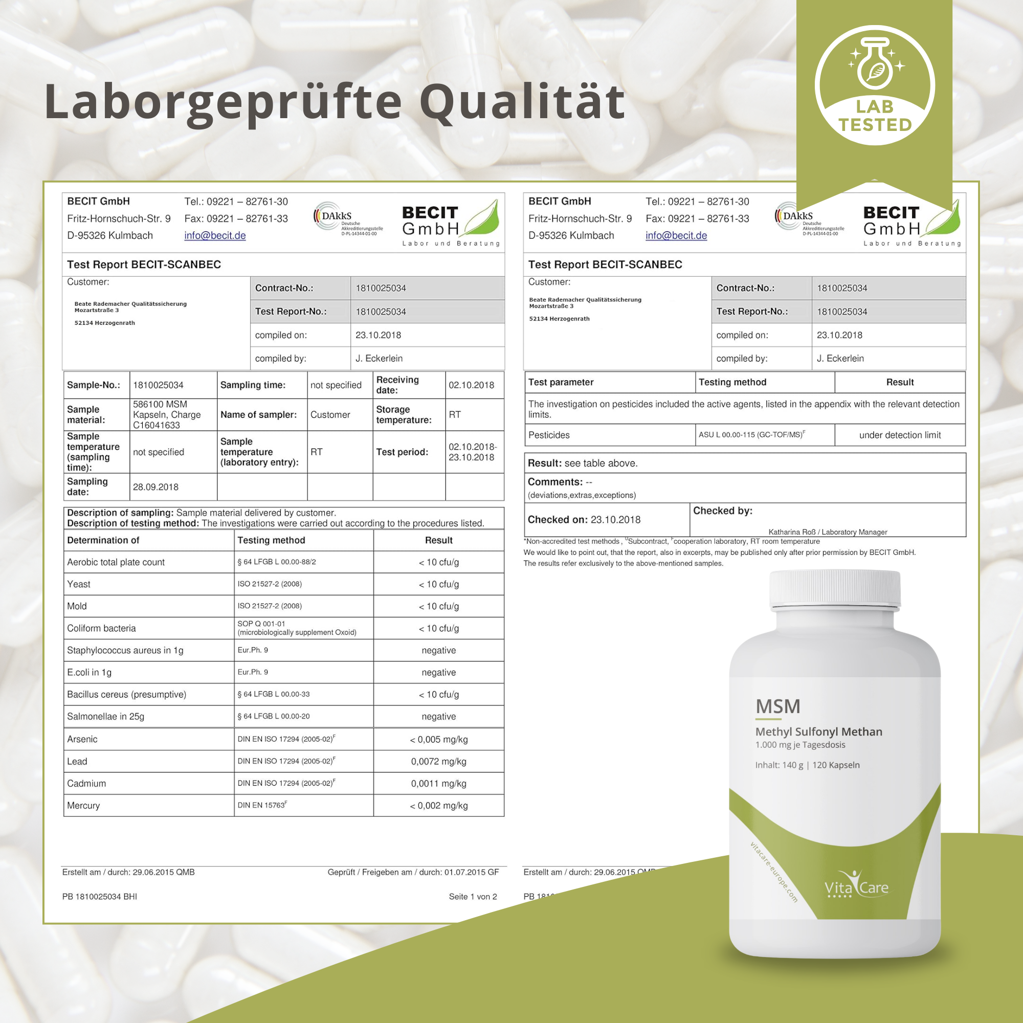 MSM 1.000 mg – Reine organische Schwefelverbindung