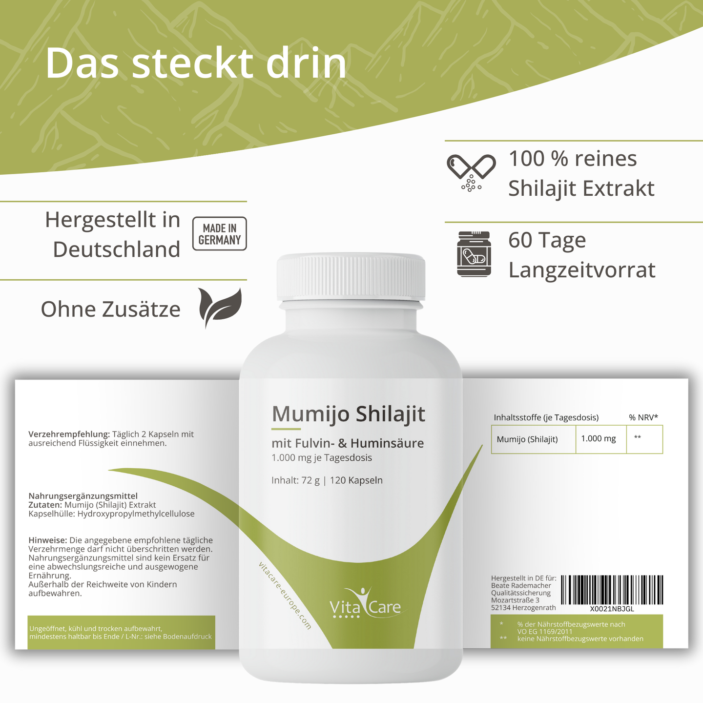 Darmkur Set bestehend aus Flohsamenschalen + Darmflora 21+ und Mumijo Shilajit