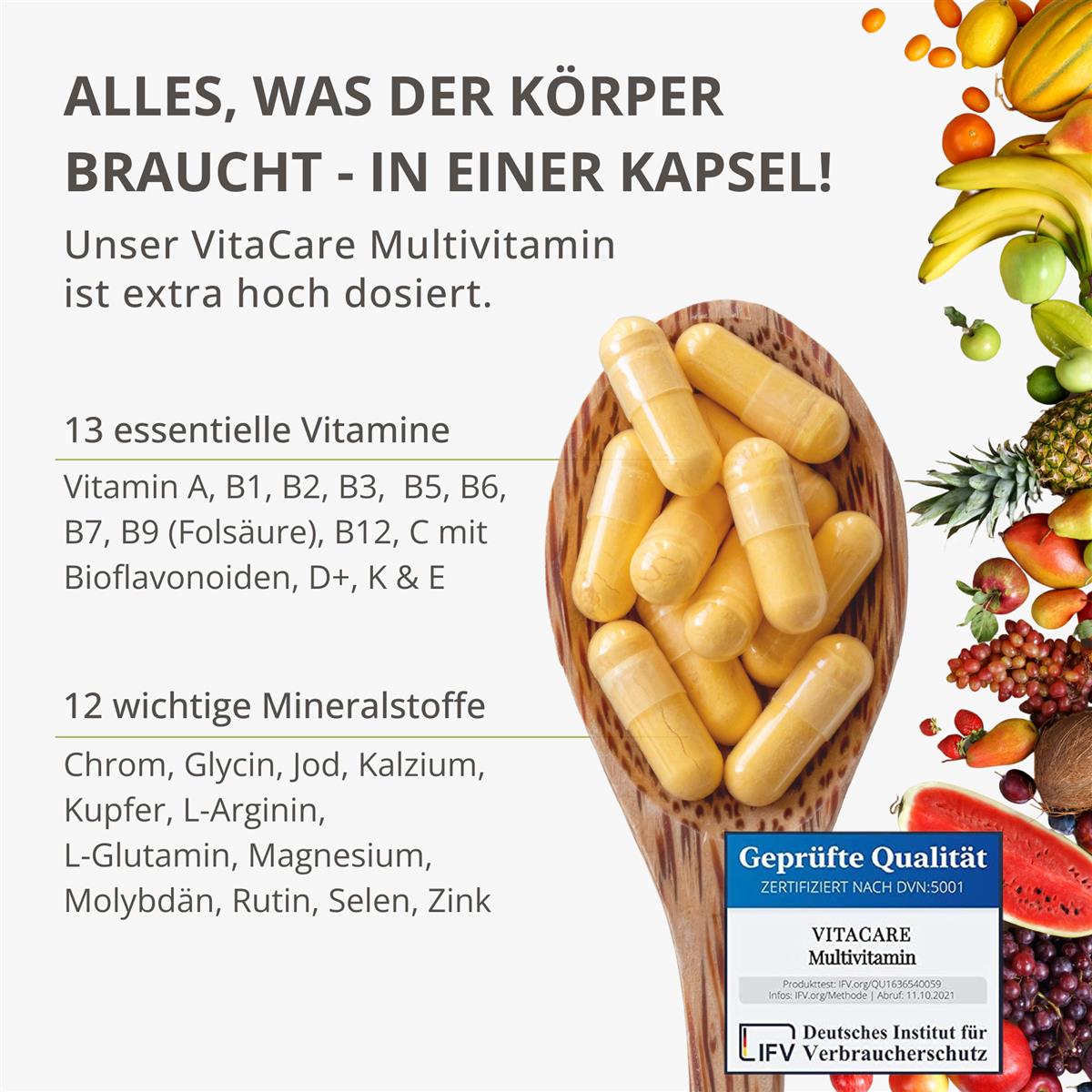 Complex Multivitamin - mit 25 Vitaminen & Mineralien