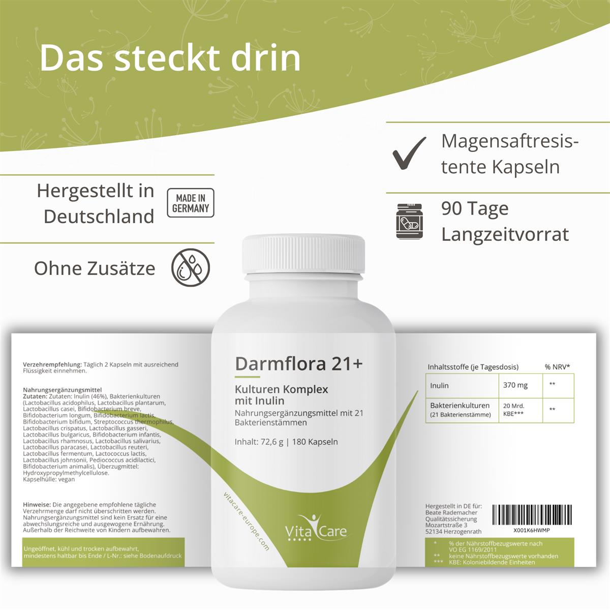 Darmflora 21+ – Komplex aus 21 Bakterienstämmen