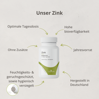 Zink Bisglycinat 25 mg – 365 Kapseln (Jahresvorrat)